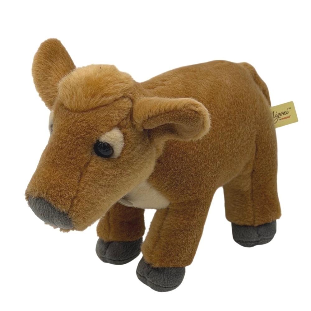 Aurora Miyoni Tots Jersey Dairy Brown Calf Plush Cow Stuffed Animal‎ Realistic